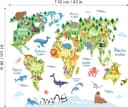 Thumbnail 5 de FUFUQUARE Colorful Animal World Map kids wall stickers 🖼️