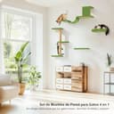 Thumbnail 6 de FUKUMARU Cat Wall Furniture Set 16-inch wall cat gym 🐱