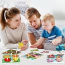 Thumbnail 1 de Funsland Wooden Puzzles 4-piece toddler peg set 🧩