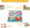 Thumbnail 3 de Funsland Wooden Puzzles 4-piece toddler peg set 🧩