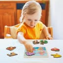 Thumbnail 6 de Funsland Wooden Puzzles 4-piece toddler peg set 🧩