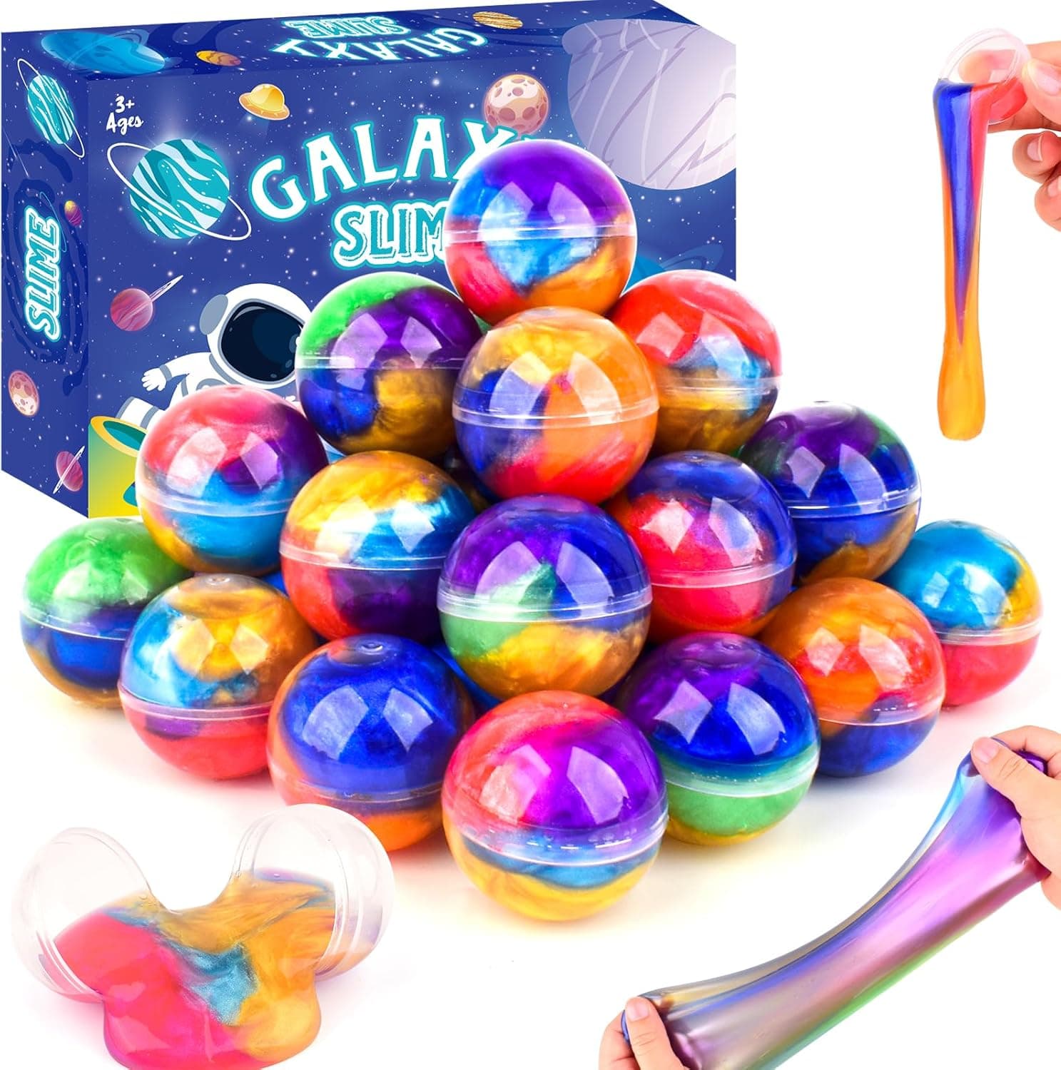 Galaxy Slime Balls 24 Pack non-sticky slime kit 🧸