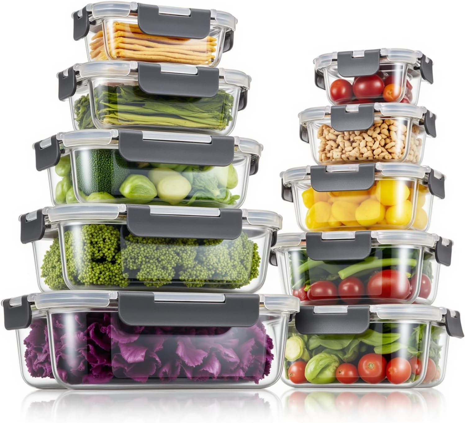 GENICOOK Glass Food Storage Containers 1 set 🥡