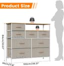 Thumbnail 2 de GoaHi 8-drawer fabric chest with wood top 🪑