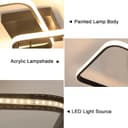 Thumbnail 3 de Goeco White Ceiling Light — 54W LED Ceiling Fixture 📺