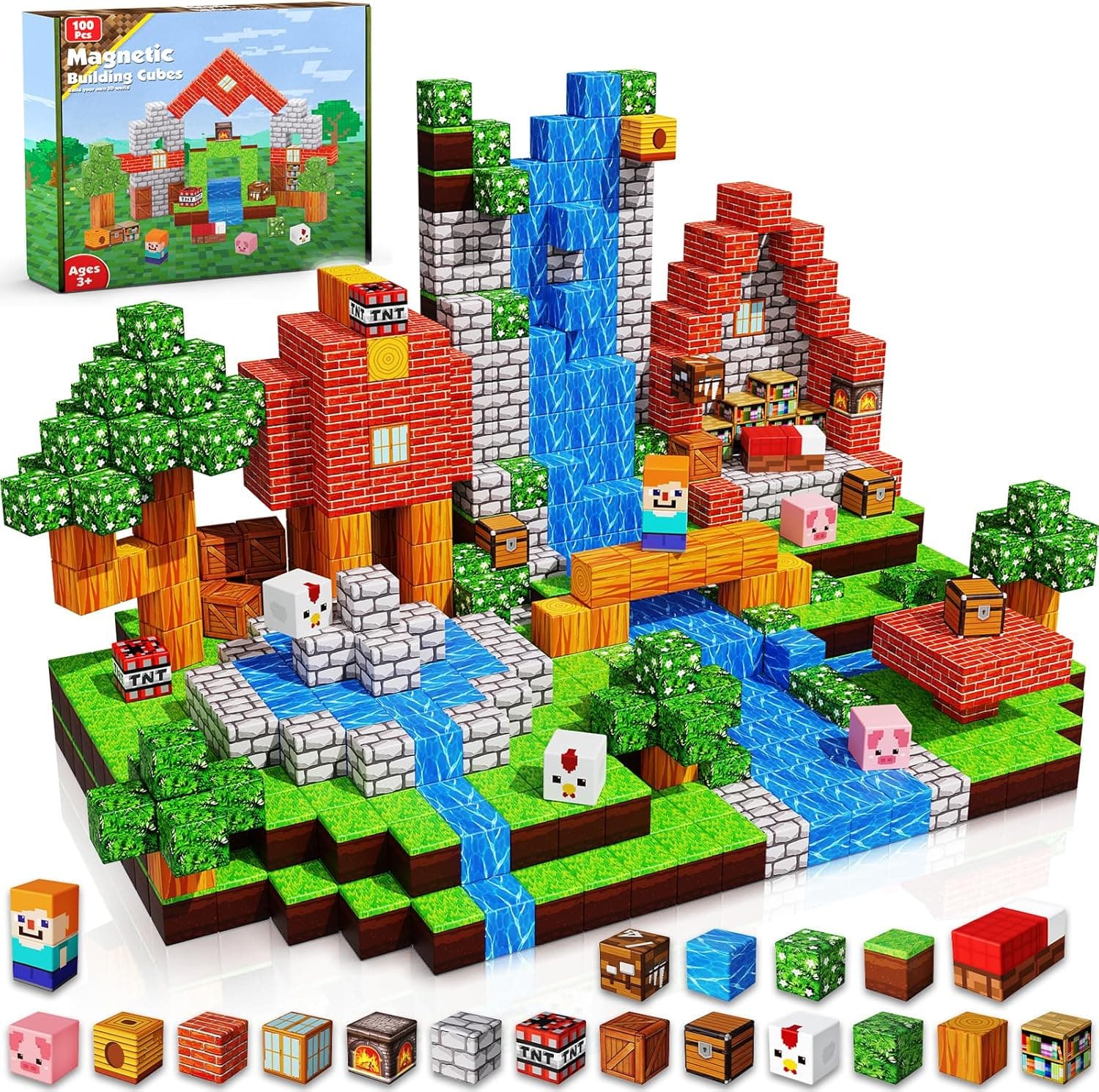 Goody King 100PCS magnetic building blocks set 🧩