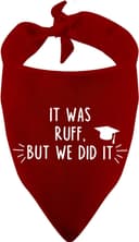 Thumbnail 6 de Graduation Dog Bandana "It Was Ruff, But We Did It" 🎁