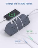 Thumbnail 3 de Gray Extension Lead 6-Way with 5 USB (3250W) 🔌