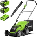 Thumbnail principal de Greenworks 40V Cordless Lawnmower for Lawns up to 400m², 35cm Cutting Width,-G40LM35K2X, Green + Greenworks Original 35 cm replacement blade (2920107)
Greenworks 40V Cordless Lawnmower for Lawns up…