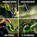 Thumbnail 4 de Greenworks G40LT Battery Lawn Trimmer & G40LM35 Mower 2-in-1 🌿
