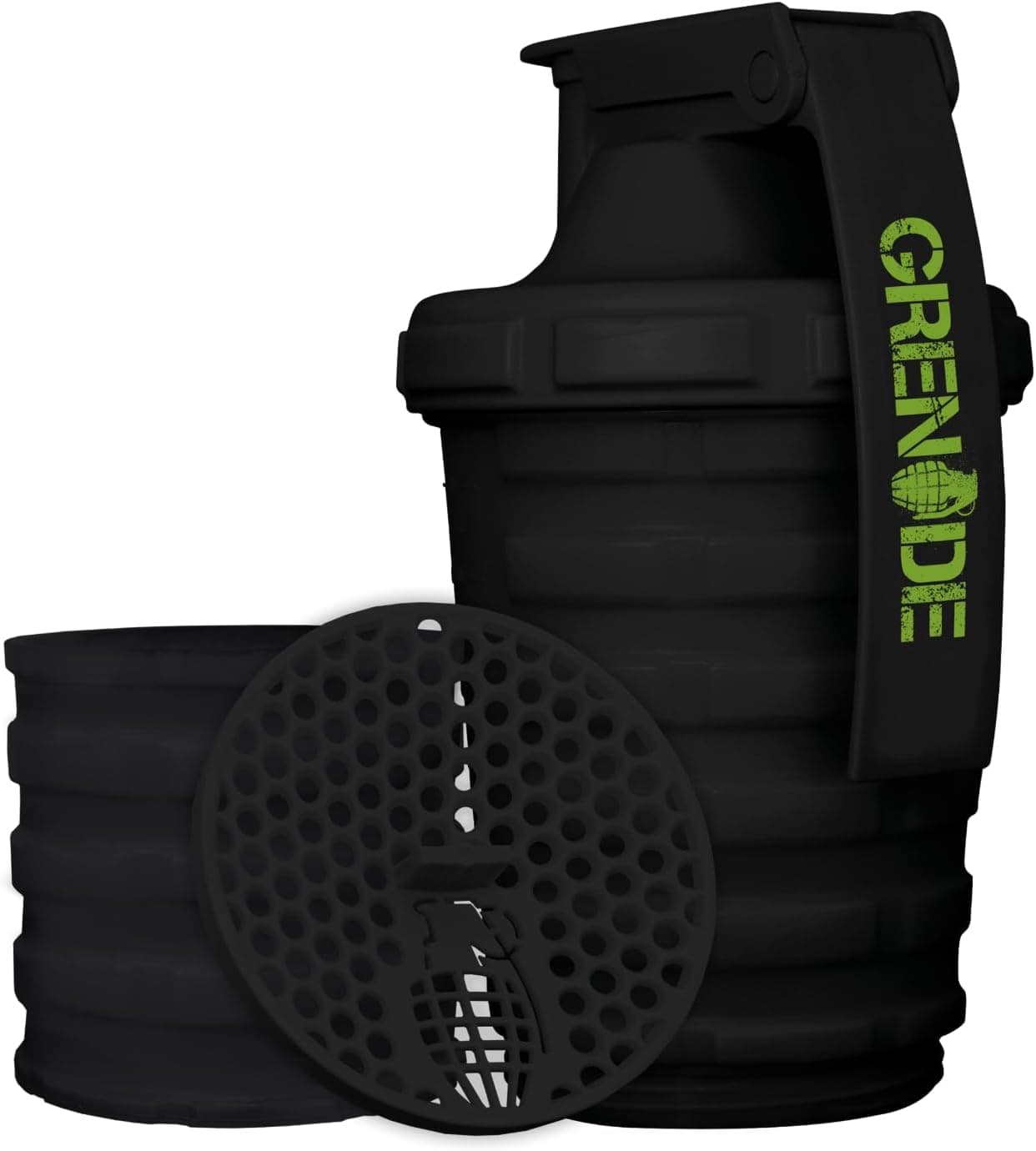 Grenade Shaker Capsule Storage, Black 🥤