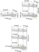 Thumbnail 5 de Grey Corner Vanity Organiser 3 Tier Bathroom Shelf 🎀?