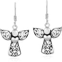 Thumbnail principal de Guardian Angel of Love .925 Sterling Silver Dangle Earrings 📿