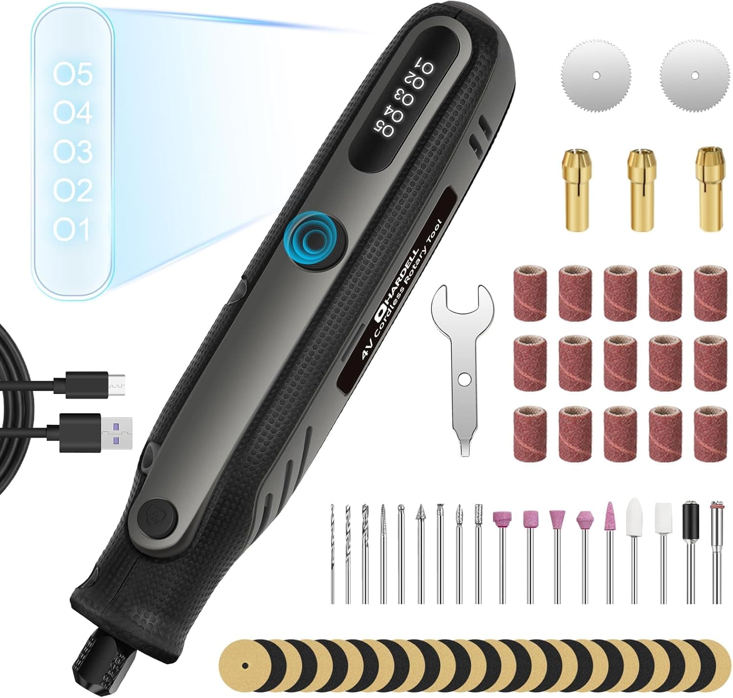 Hardell Cordless Rotary Tool 5-Speed Kit 🛠️