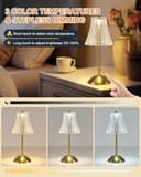 Thumbnail 1 de HARPER LIVING Rechargeable Table Lamp, 3‑mode dimmable 📷