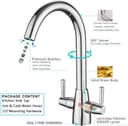 Thumbnail 1 de Heable Kitchen Mixer Tap dual lever swivel spout 🚰