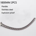 Thumbnail 1 de Heable Pack of 2 Monobloc Mixer Tap Connectors 1000mm Silver 📦