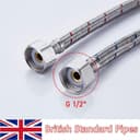 Thumbnail 2 de Heable Pack of 2 Monobloc Mixer Tap Connectors 1000mm Silver 📦