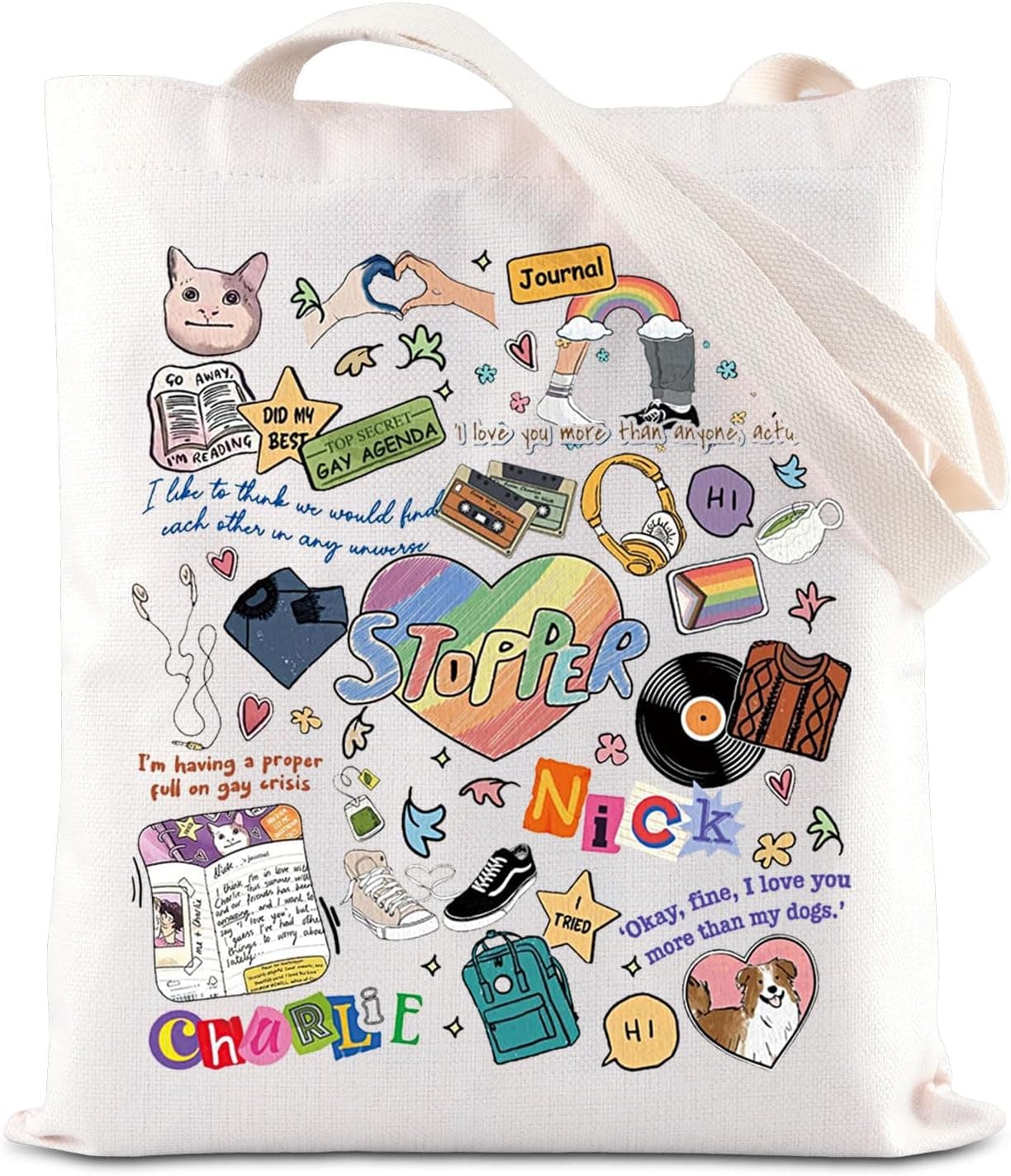 Heartstopper Tote Bag for Charlie & Nick fans 🛍️