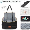 Thumbnail 3 de HEGGCOOE Small Dog Car Seat with Memory Foam, 2 Safety Belts 🐶🎐