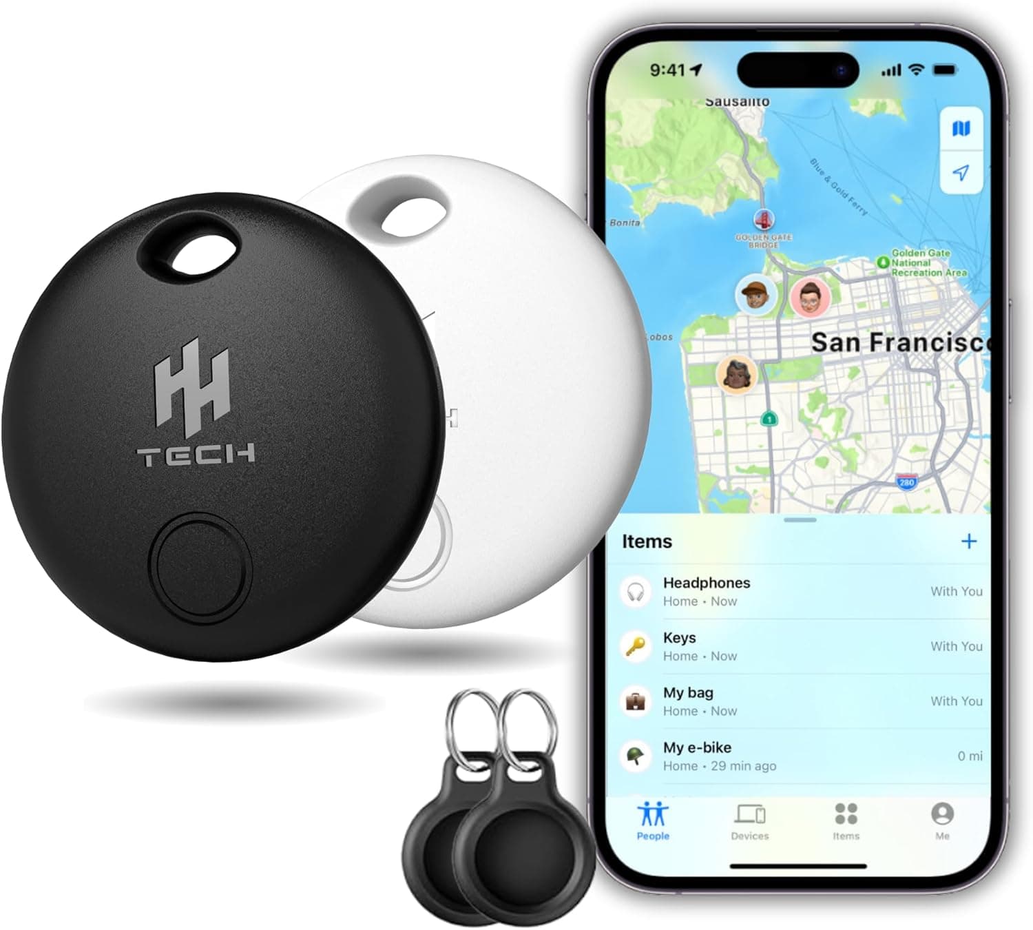 HH-Tech Smart Tag Tracker Pack-2 2× protectors 📱
