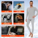 Thumbnail 3 de HIPOWER Thermal Underwear Mens Set fleece-lined base layer for winter 🩲
