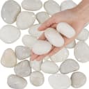Thumbnail principal de Hisredsun White Polished River Pebbles 2.1lb for Landscaping 🪨