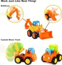 Thumbnail 1 de HOLA 4‑pack friction digger trucks for toddlers 🚗