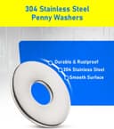 Thumbnail 2 de HOLMOL Flat Penny Washers 120 pcs, stainless steel 🛠️