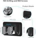 Thumbnail 4 de homeasy Mop Broom Holder 4 Pcs Wall Mounted Black Mix 📦