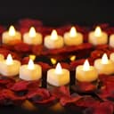 Thumbnail principal de Homemory 2000 rose petals with 24 LED tealights 🌹