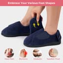 Thumbnail 5 de HomeTop Corduroy Slippers for Diabetic Swollen Feet ⌚