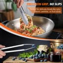 Thumbnail 5 de HOTEC Stainless Steel Kitchen Tongs Set of 2-9" and 12" 🍽️