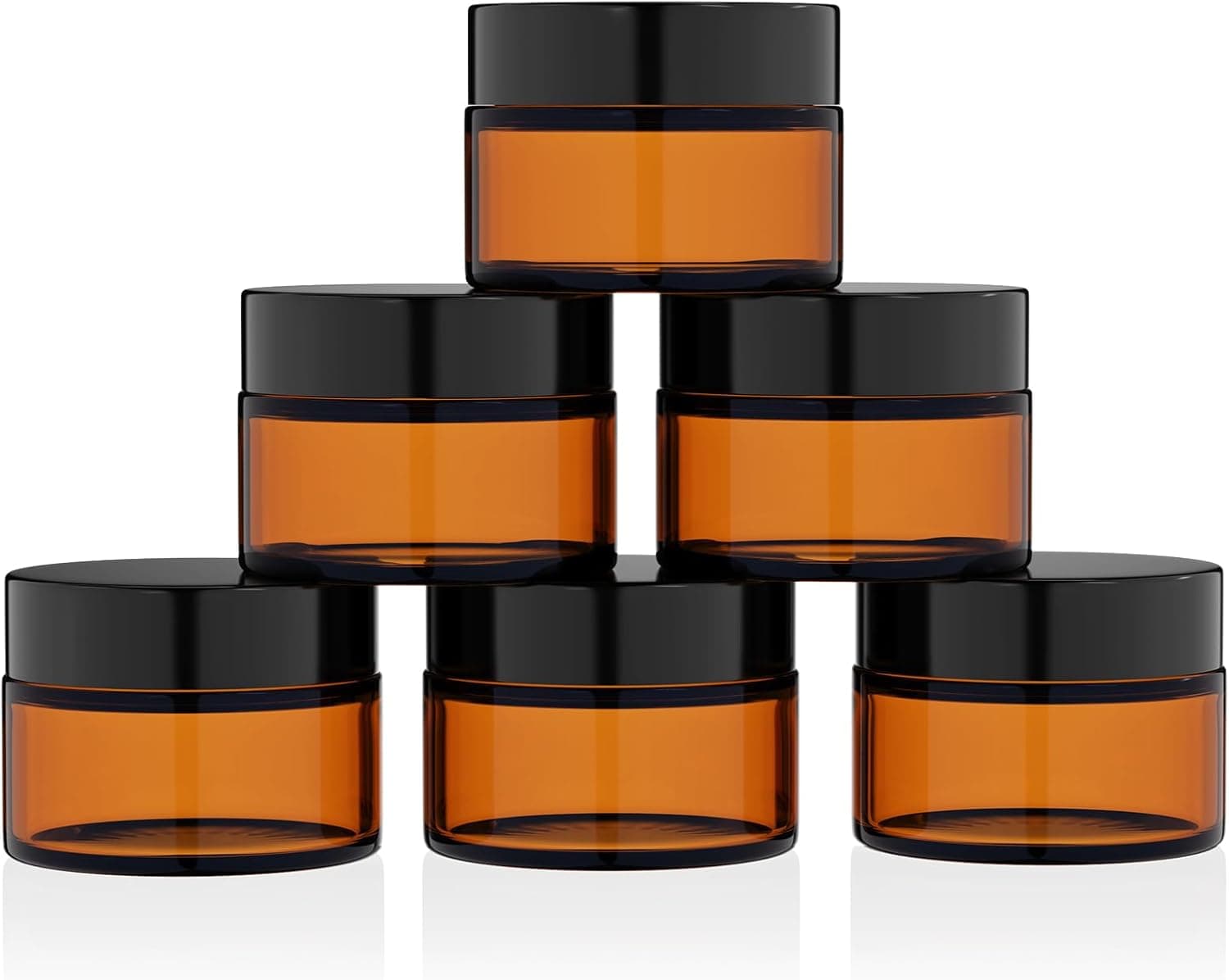 HOTUT 50ml Amber Glass Jars for Lotions & Creams 🧴