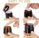 Thumbnail 3 de HOTUT 50ml Amber Glass Jars for Lotions & Creams 🧴