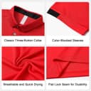 Thumbnail 3 de HUAKANG 3 Pack Mens Polo Shirts breathable quick‑dry polo 👕