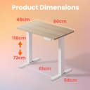 Thumbnail 2 de HUANUO 80cm Electric Standing Desk with 4 Memory Settings 🪑