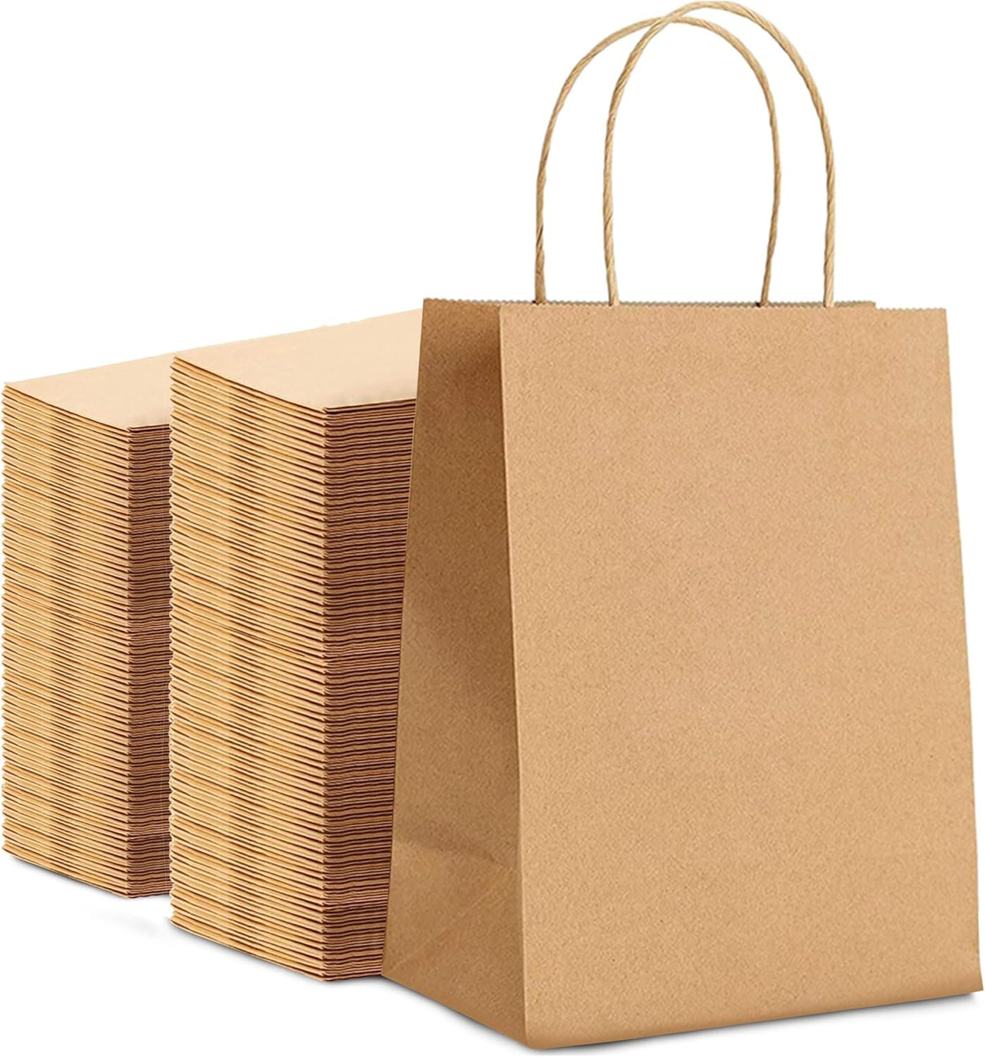 HURUC 50 Brown Kraft Paper Bags 25x31x12cm 🛍️