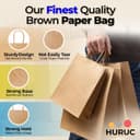 Thumbnail 1 de HURUC 50 Brown Kraft Paper Bags 25x31x12cm 🛍️
