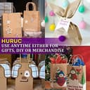 Thumbnail 4 de HURUC 50 Brown Kraft Paper Bags 25x31x12cm 🛍️