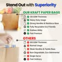 Thumbnail 6 de HURUC 50 Brown Kraft Paper Bags 25x31x12cm 🛍️