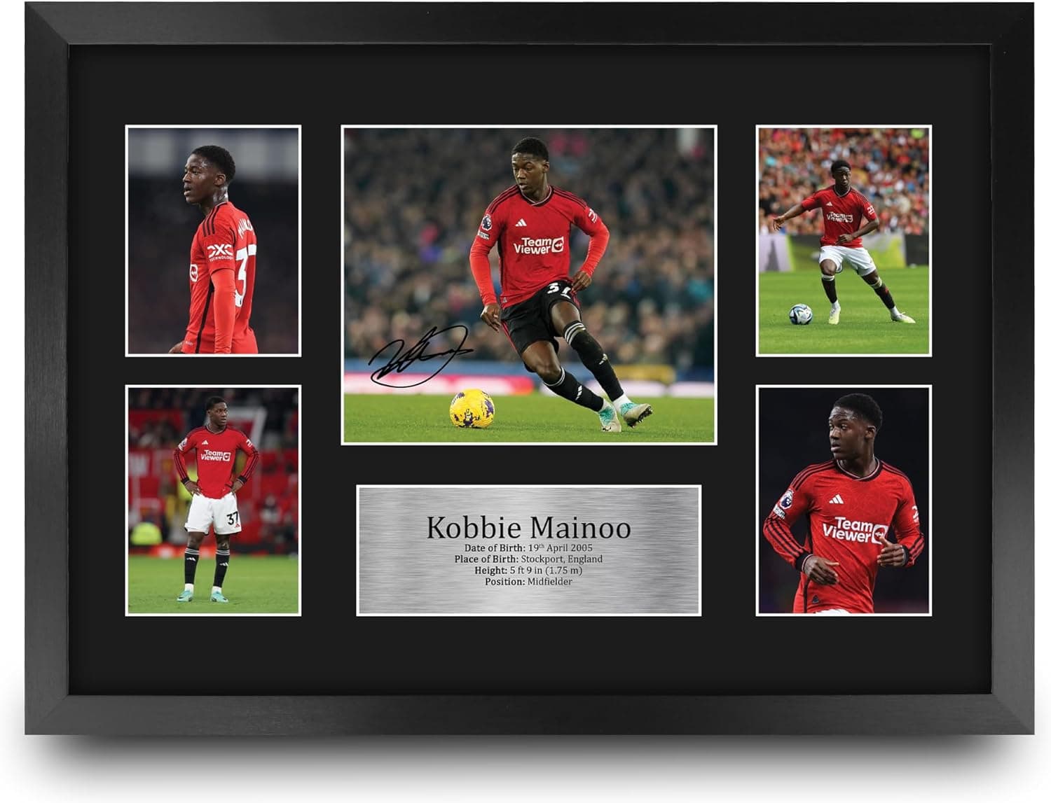 HWC Trading FR A3 Kobbie Mainoo Signed Photo Display 📷