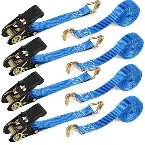 IAZZCO 4 Pack Ratchet Straps 6m x 25mm for trailers 🚚
