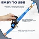 Thumbnail 4 de IAZZCO 4 Pack Ratchet Straps 6m x 25mm for trailers 🚚