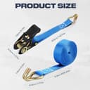 Thumbnail 6 de IAZZCO 4 Pack Ratchet Straps 6m x 25mm for trailers 🚚