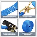 Thumbnail 7 de IAZZCO 4 Pack Ratchet Straps 6m x 25mm for trailers 🚚