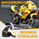 Thumbnail 1 de IAZZCO Ratchet Straps 6M x 25MM 4 Pack ⌚