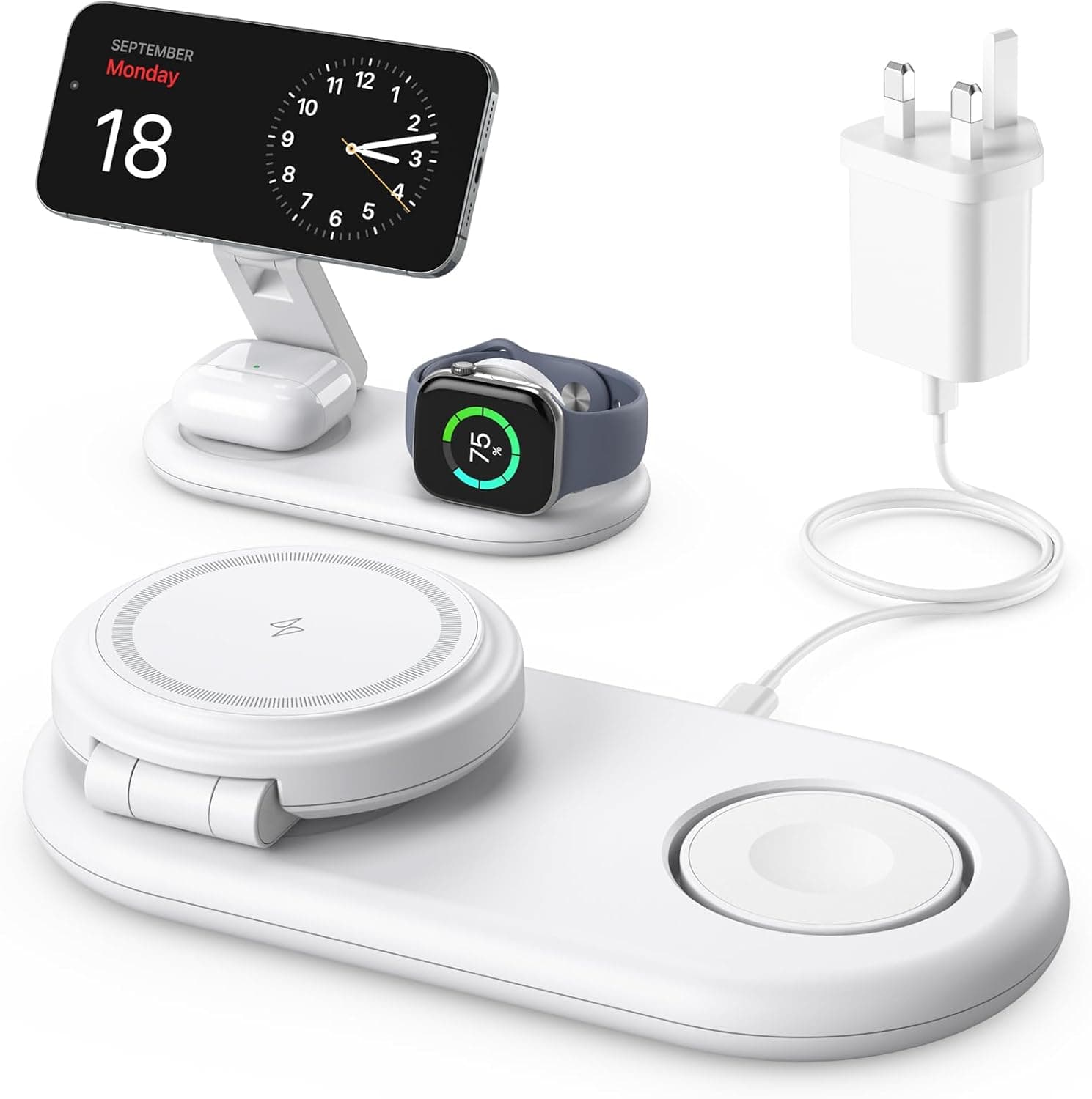 3 in 1 Wireless Charging Station for iPhone, Apple Watch and AirPods 📱