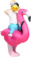 Thumbnail principal de Inflatable Flamingo Riding T‑Rex costume 🎭