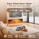 Thumbnail 2 de INMOZATA Electric Fire 50inch Recessed/Freestanding LED Flame Effect ⌚